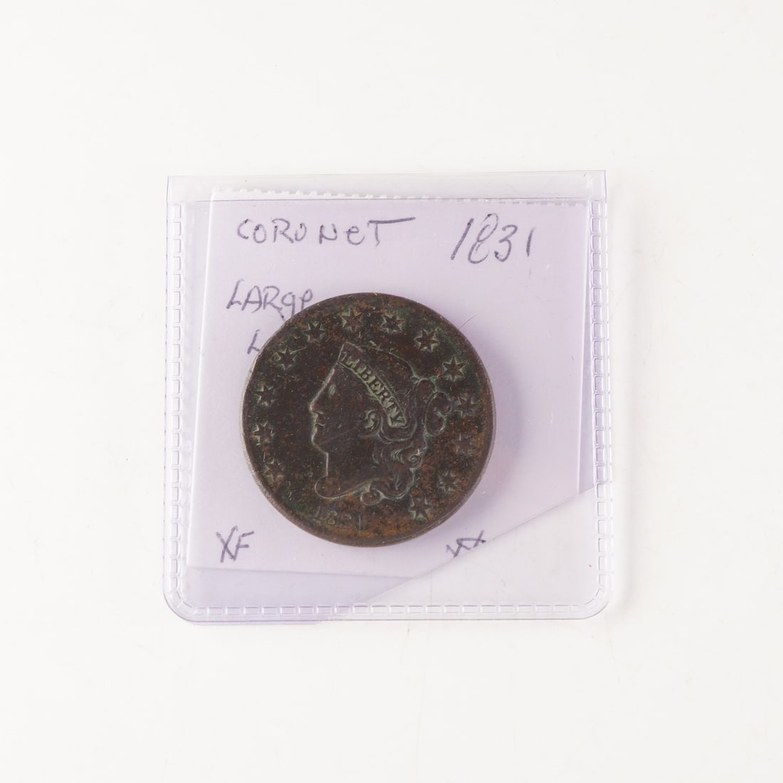 1831 Coronet Head Large One Cent Coin (1 of 2)