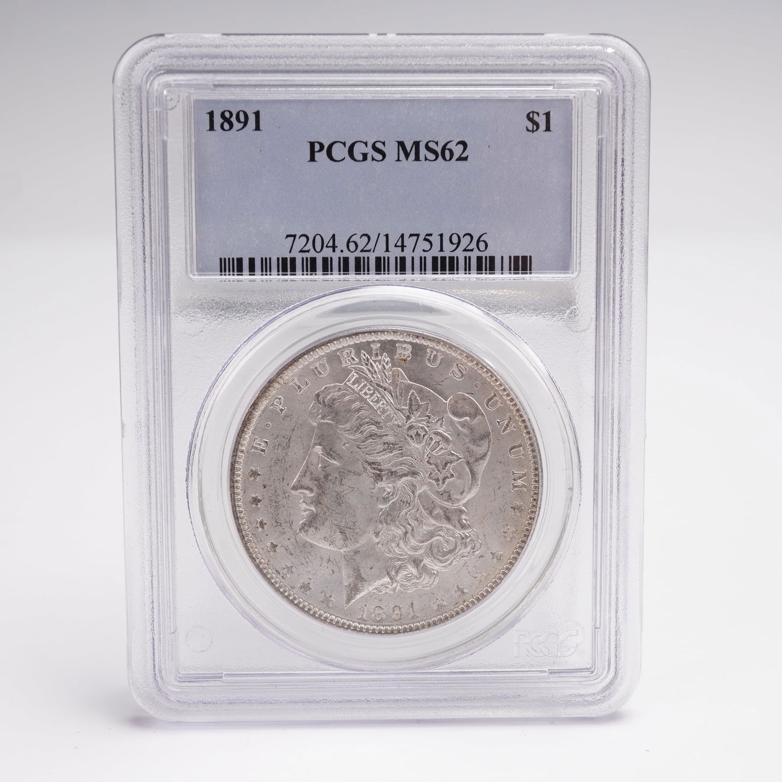 1891 Morgan Silver Dollar PCGS Graded MS 62 (1 of 2)