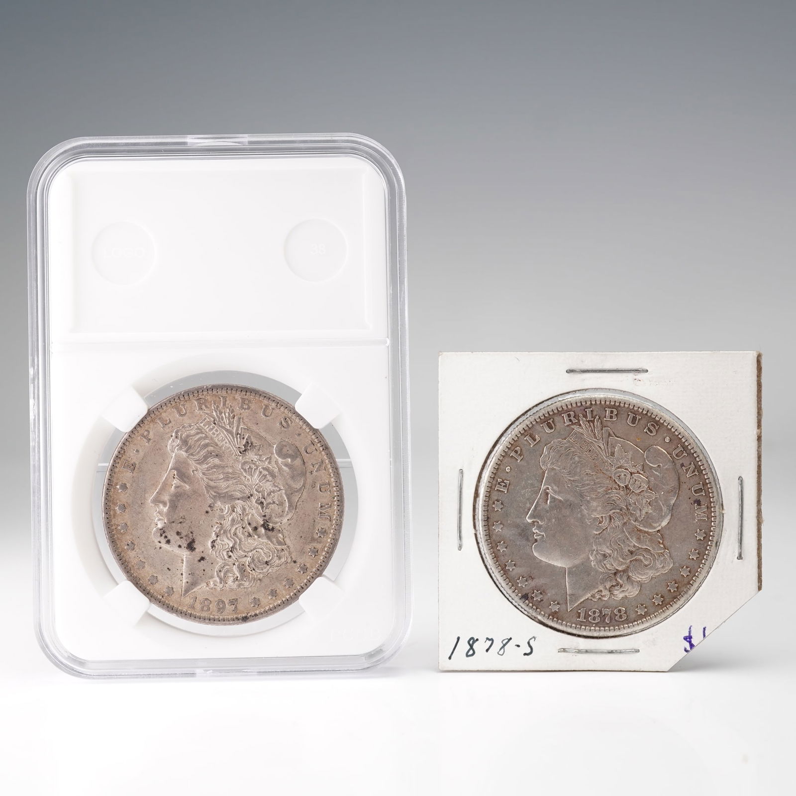 2pc 1878-S to 1897-O Morgan Silver Dollar Coins (1 of 6)