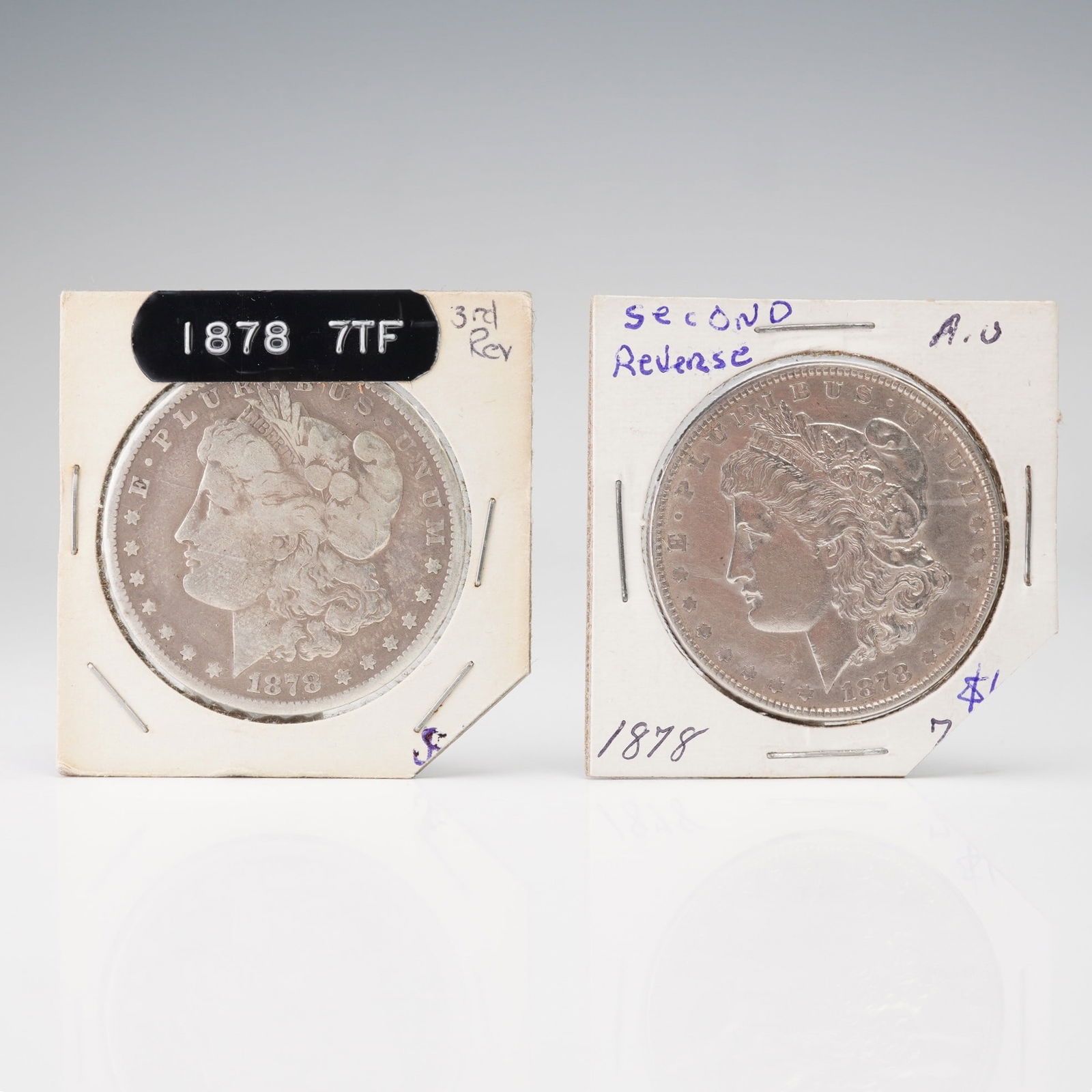 2pc 1878 Morgan Silver Dollars (1 of 2)