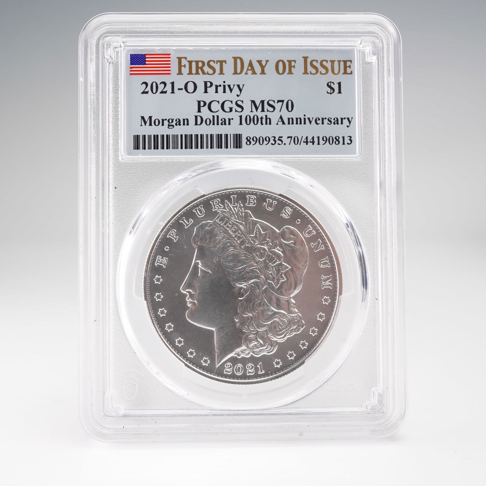 2021-O Privy Morgan Silver $1 Coin 100th Anniversary PCGS Graded MS70 (1 of 2)