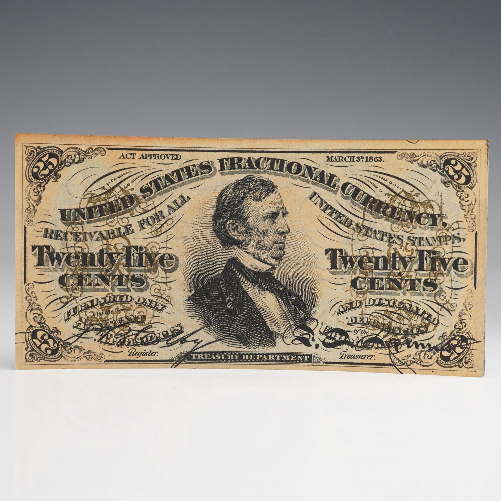 1863 U.S. Fractional Currency Twenty Five Cents - Second Issue (1 of 7)