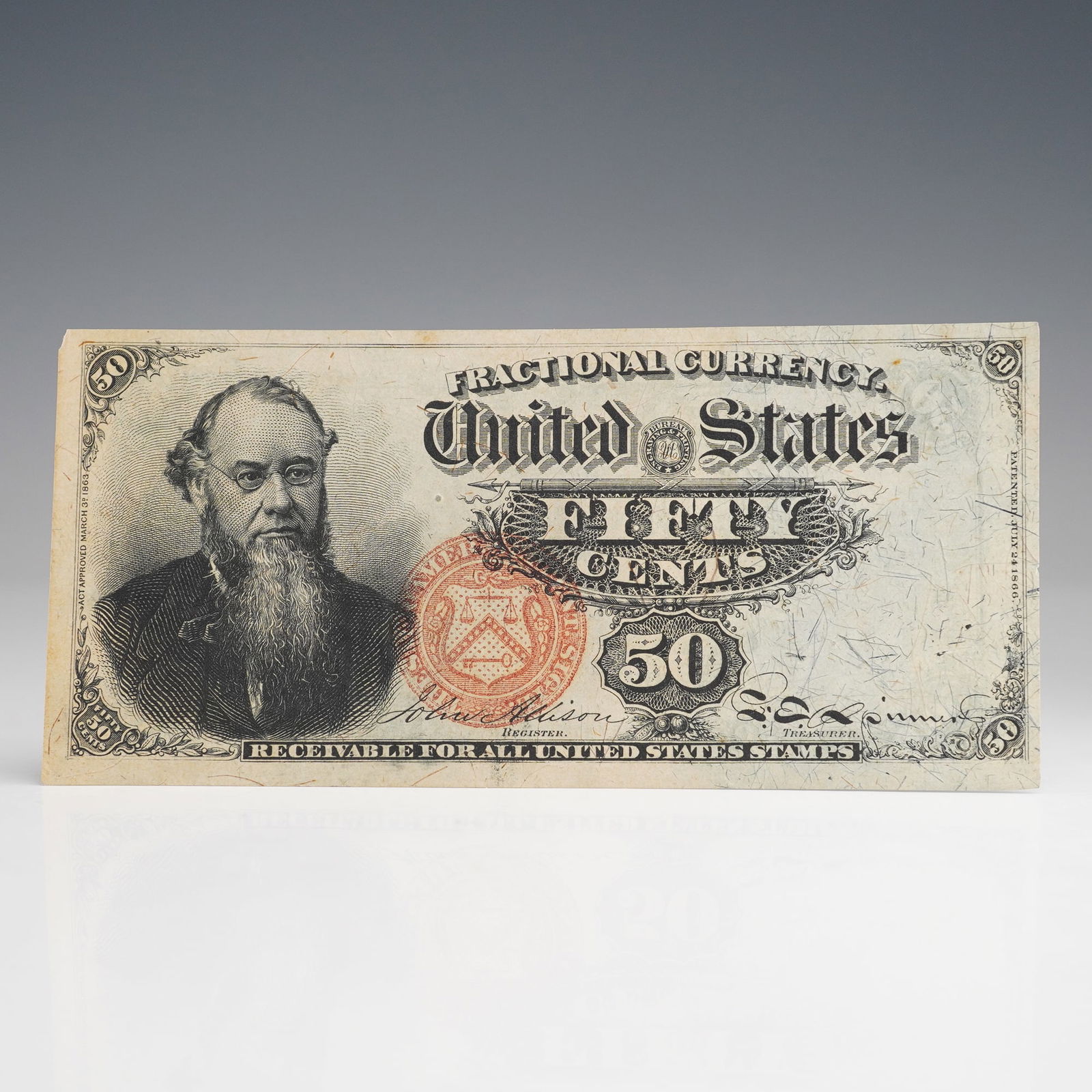 1866 U.S. Fractional Currency Fifty Cents - Fourth Issue (1 of 6)