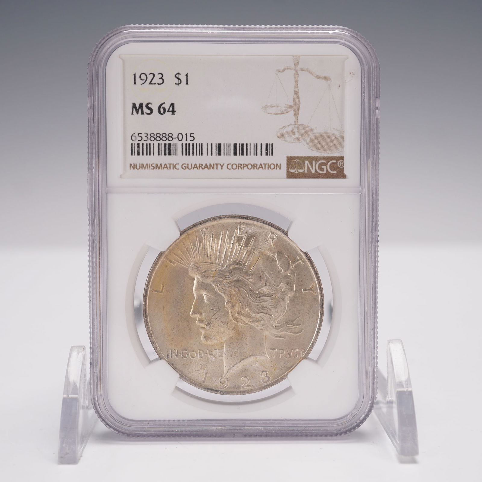 1923 Peace Dollar NGC Graded MS-64 (1 of 3)