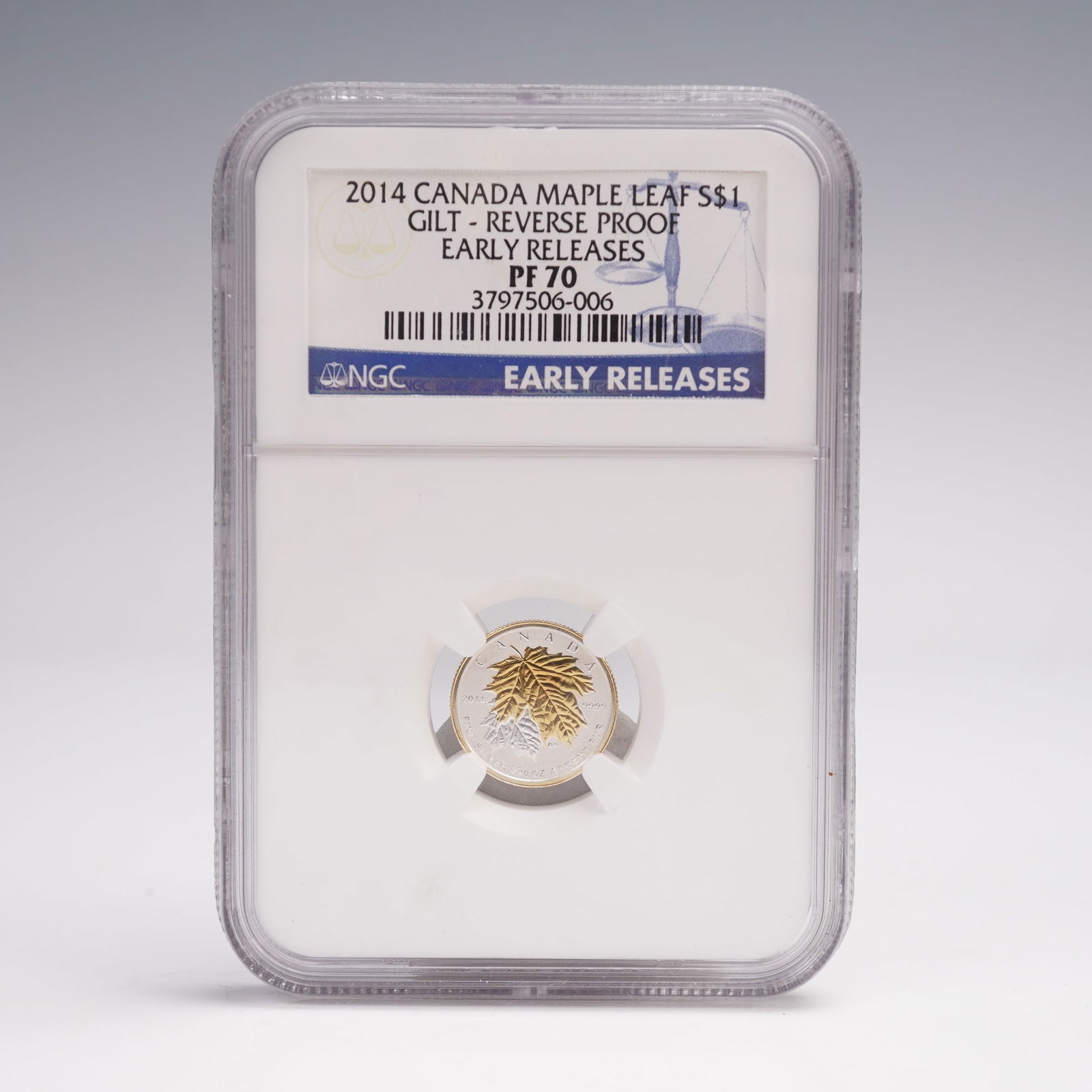 2014 Canada Maple Leaf Dollar Gilt Reverse PF 70 Early Release (1 of 4)