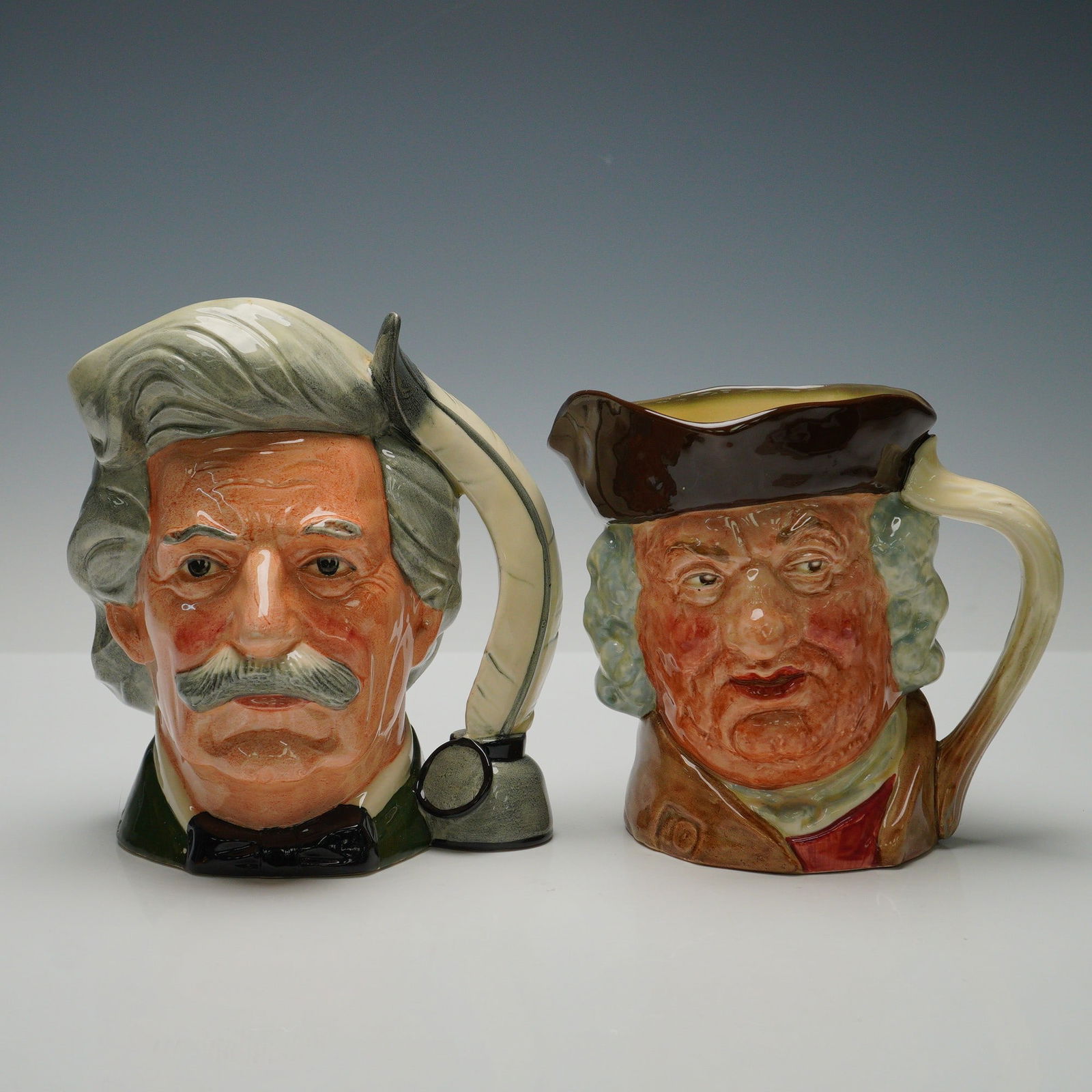 2pc Royal Doulton Large Character Jugs, D6654 & D6289 (1 of 3)