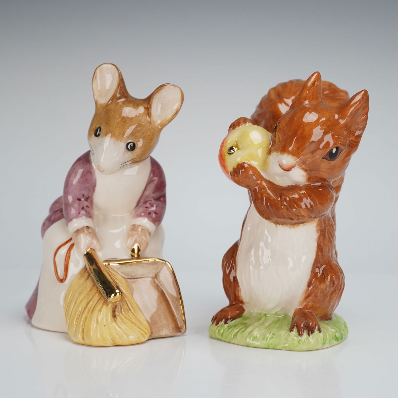 2pc Beswick Beatrix Potter's Figurines, Hunca Munca and Squirrel Nutkin (1 of 4)