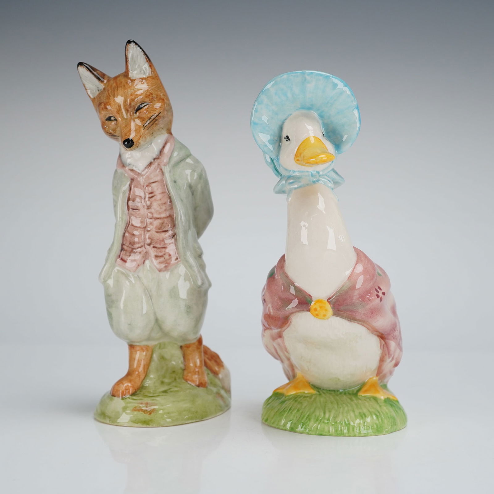 2pc Royal Albert and Beswick Beatrix Potter's Figurines, Foxy and Jemima (1 of 4)