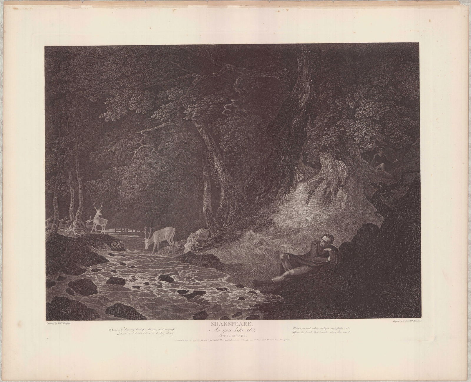 Folio Engraving after William Hodges, Shakespeare As You Like It 1791 (1 of 1)