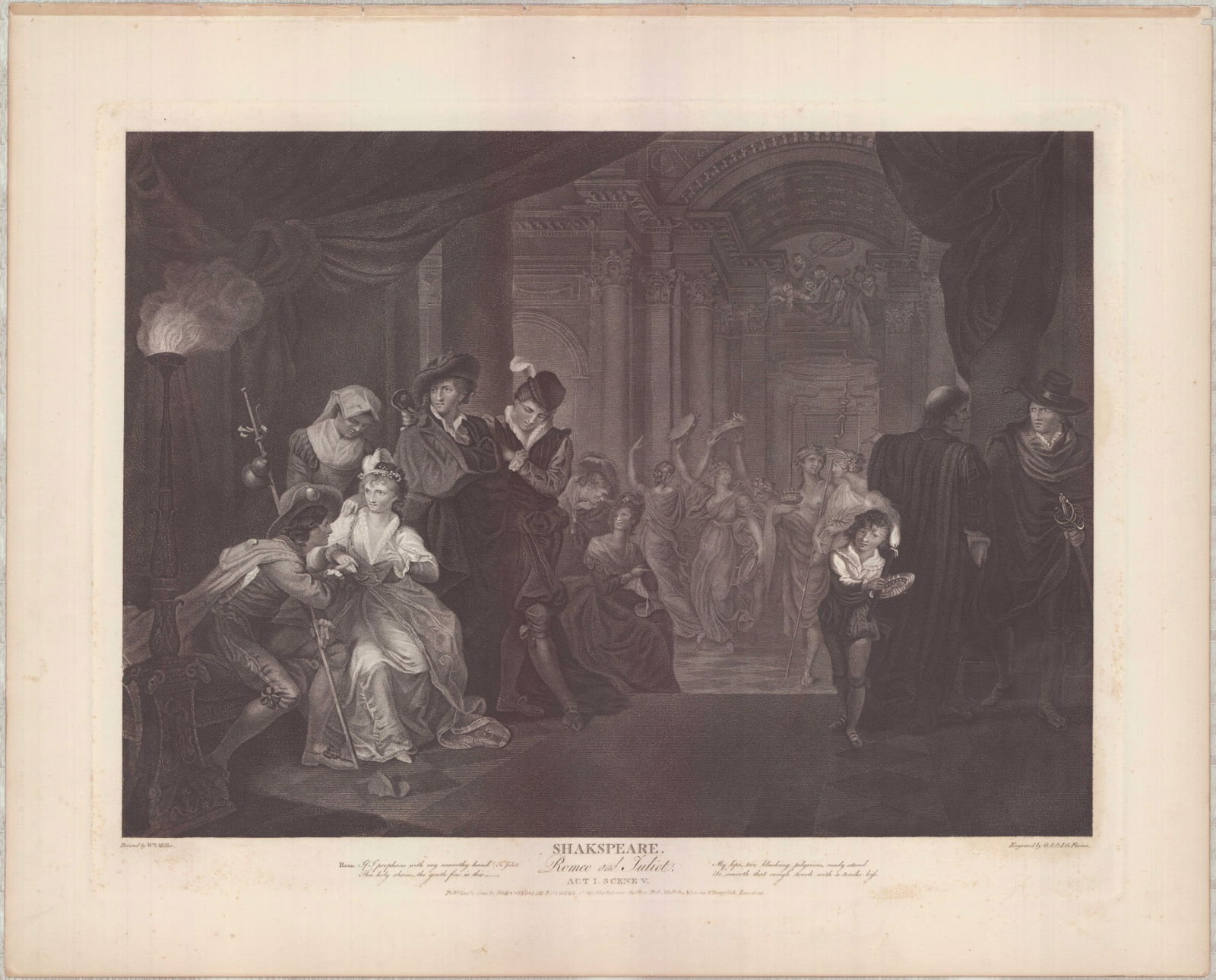 William Miller Engraving Romeo & Juliet Boydell Gallery 1799 (1 of 1)
