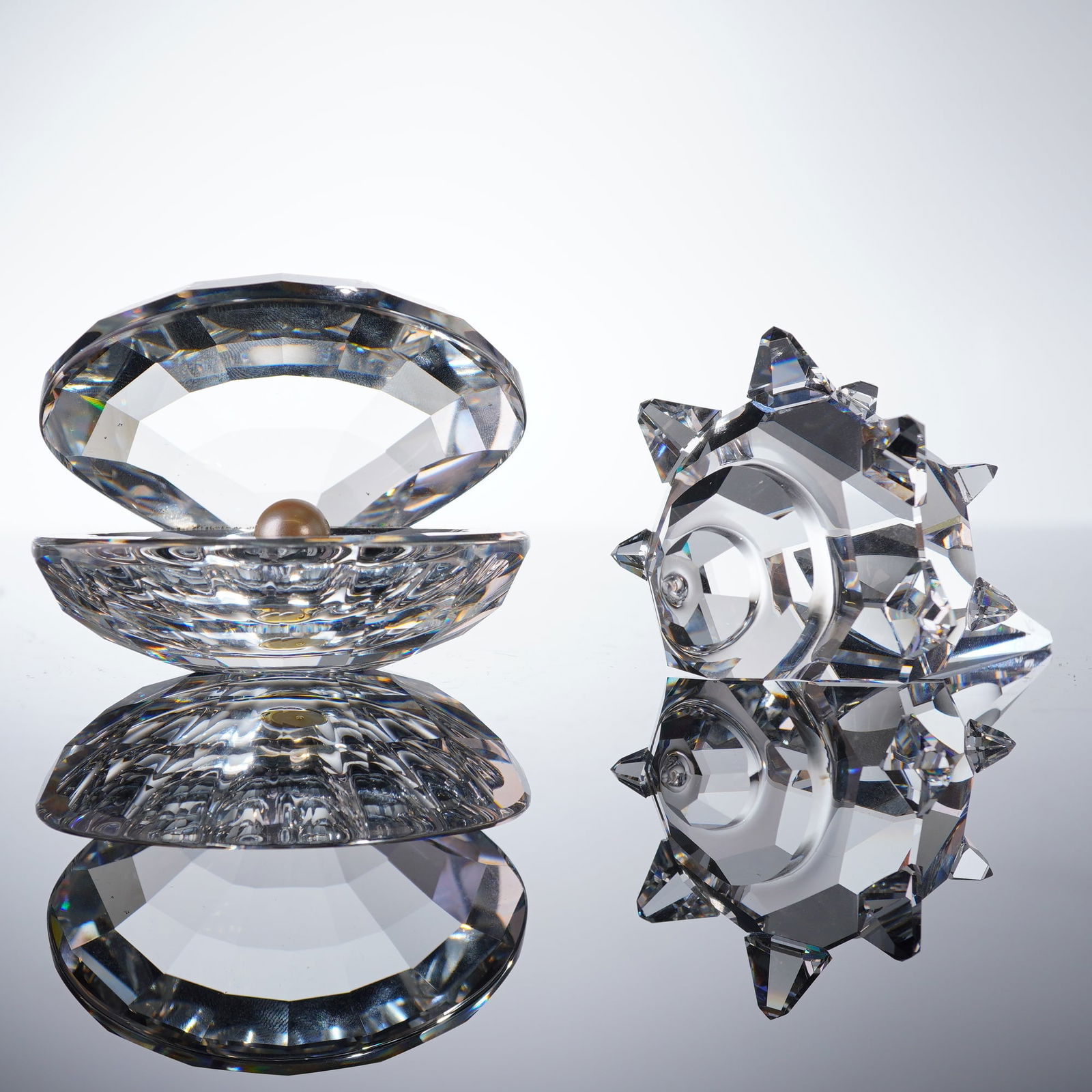 A Collection of Two Swarovski Silver Crystal Marine Figurines (1 of 5)