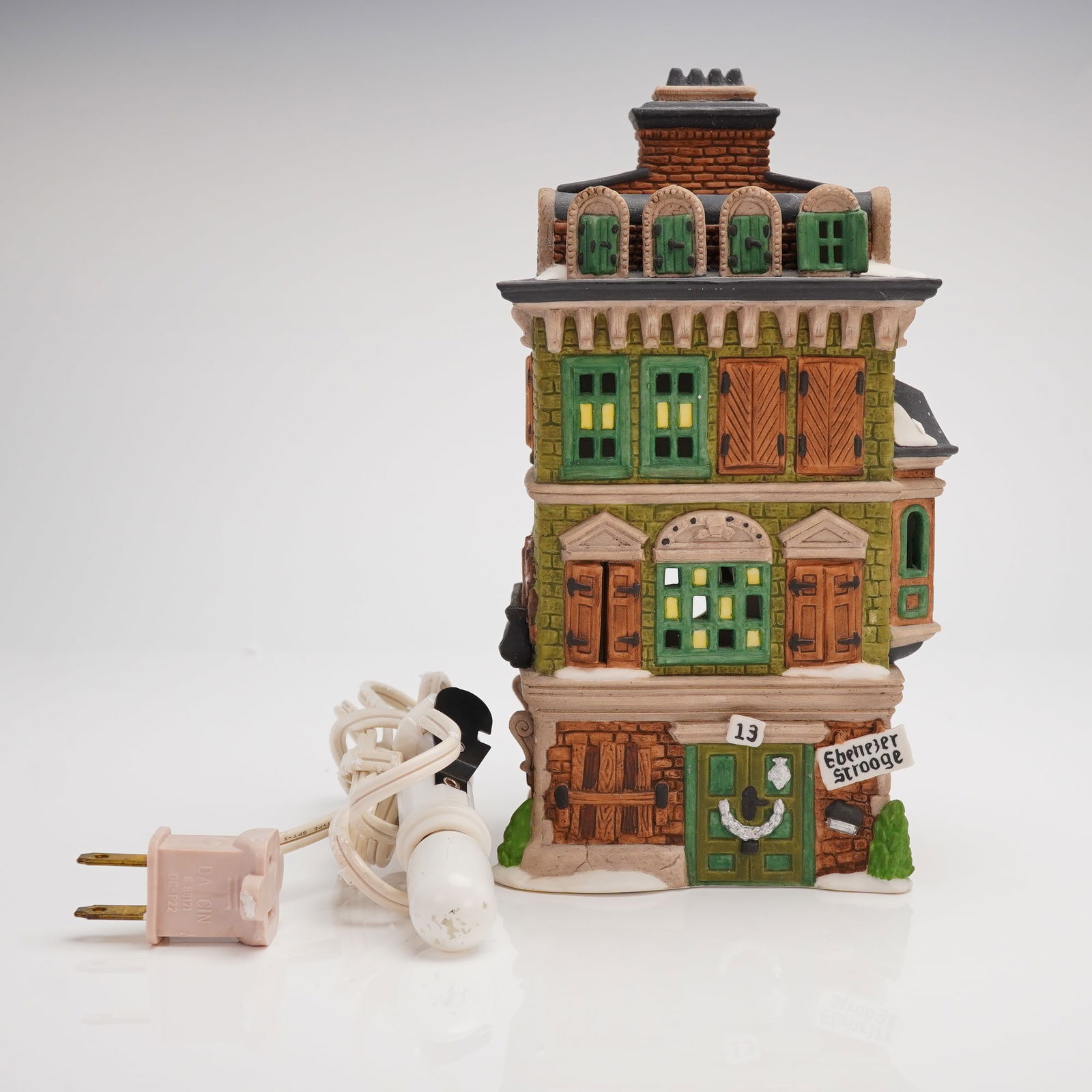 Dept 56 Dickens Village Flat of Ebenezer Scrooge Lighted Figurine Boxed (1 of 5)