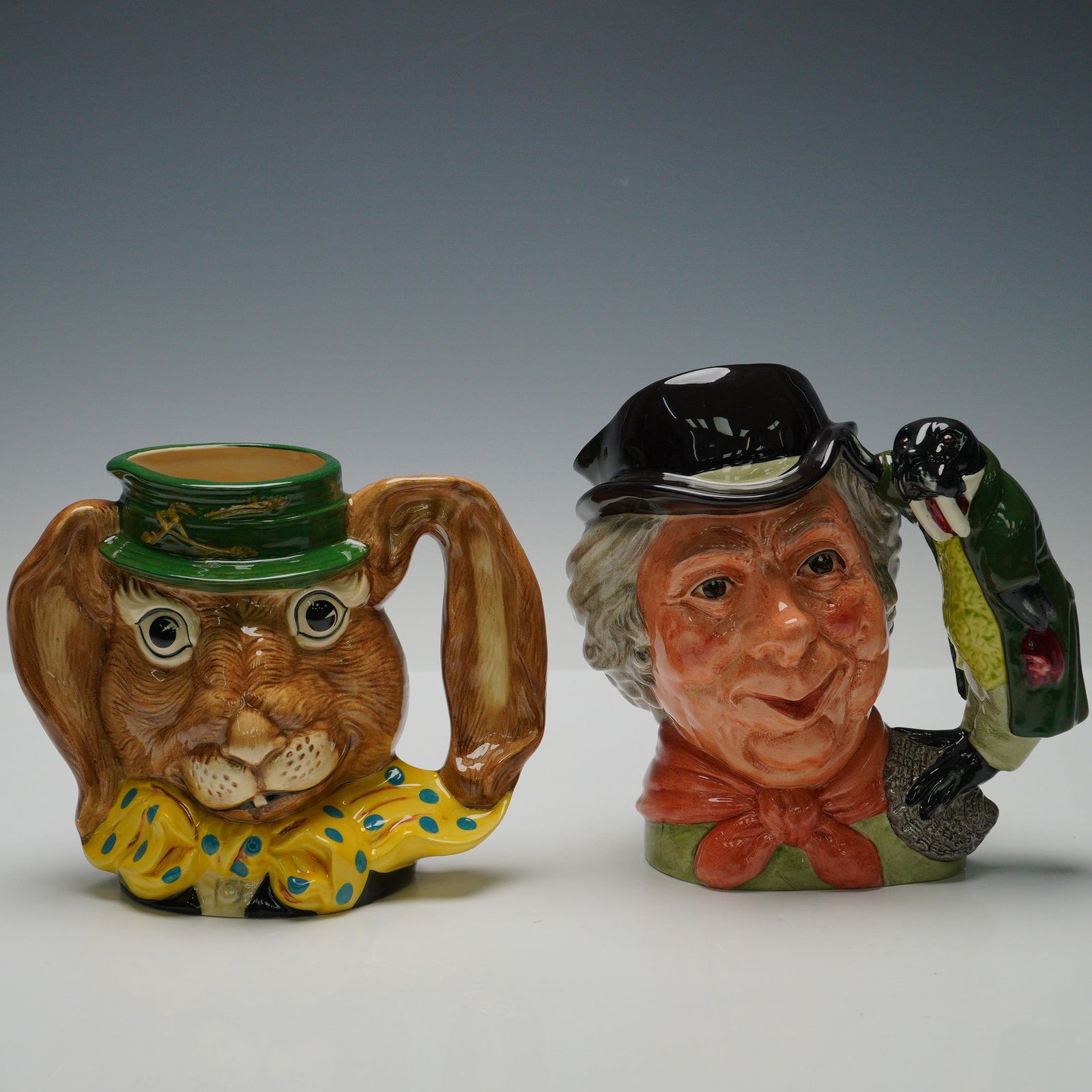 2pc Royal Doulton Large Character Jugs, D6600 & D6776 (1 of 3)