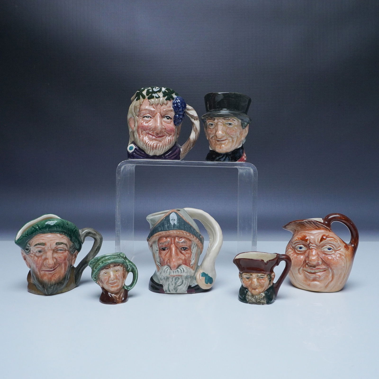 7pc Royal Doulton Character Jug Collection, Mini & Small (1 of 5)