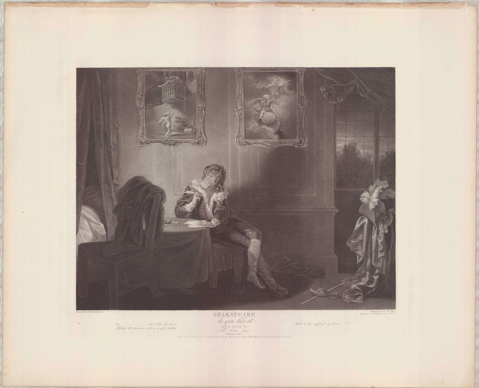 Folio Engraving after Robert Smirke, Shakespeare As You Like It 1801 (1 of 1)