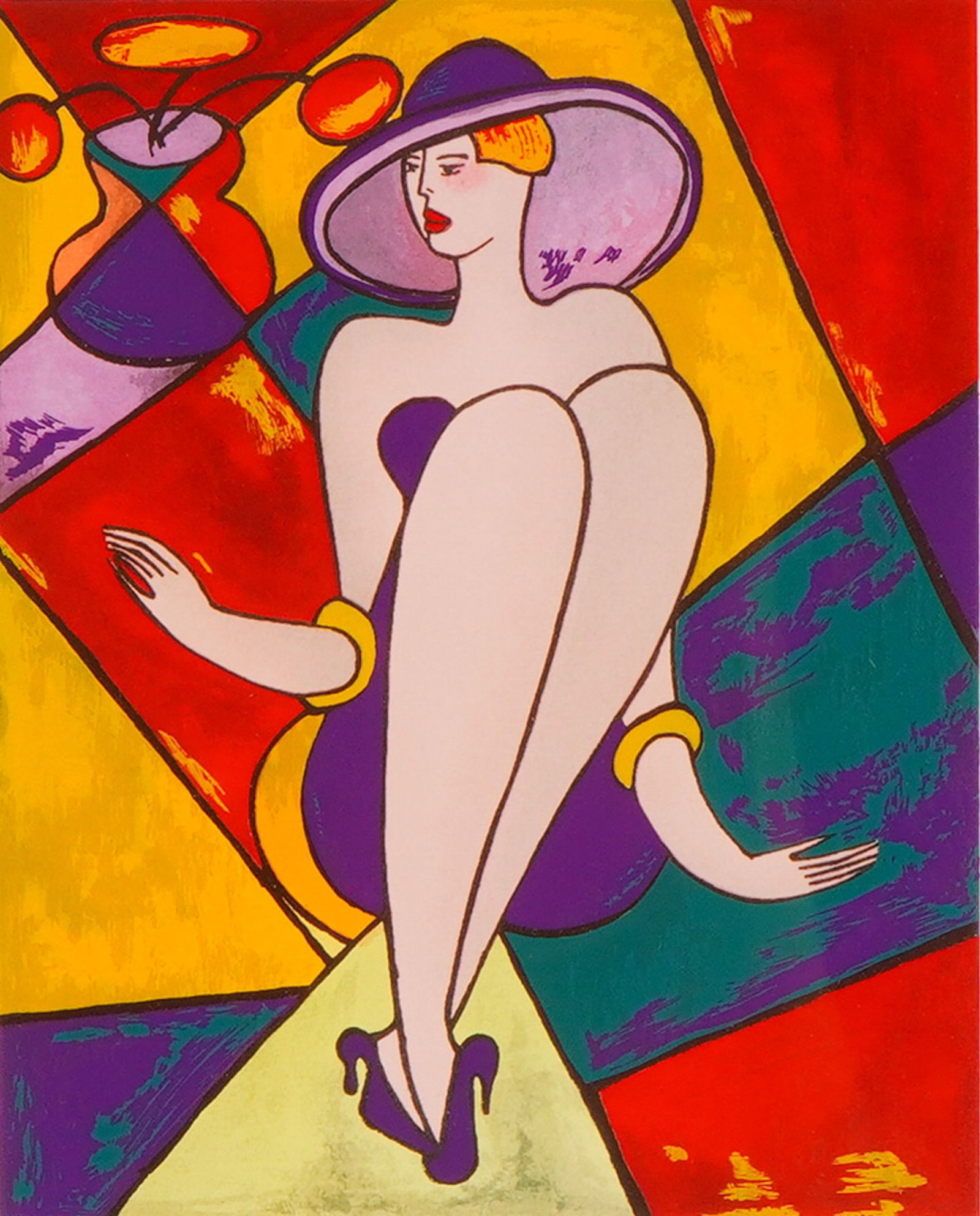 Linda Le Kinff Serigraph Debbie 1998: A single framed color serigraph titled Debbie, executed by Linda Le Kinff in 1998. The artwork is confirmed by a Park West Gallery Certificate of Authenticity (Registration No. 93297) affixed to the