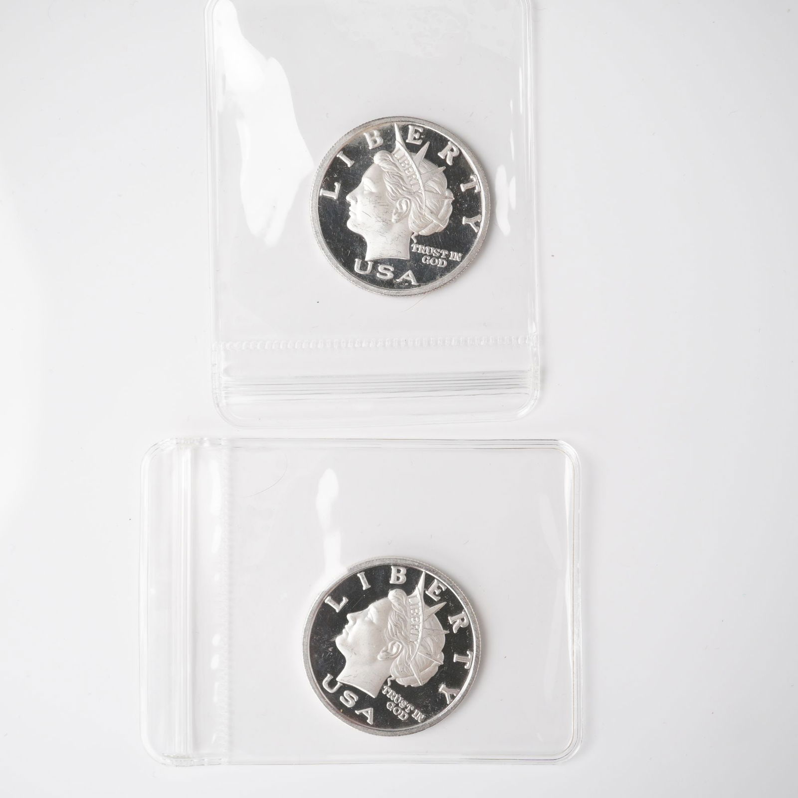 2pc 2003 1/2 Troy Ounce Five Dollar Silver Rounds (1 of 2)