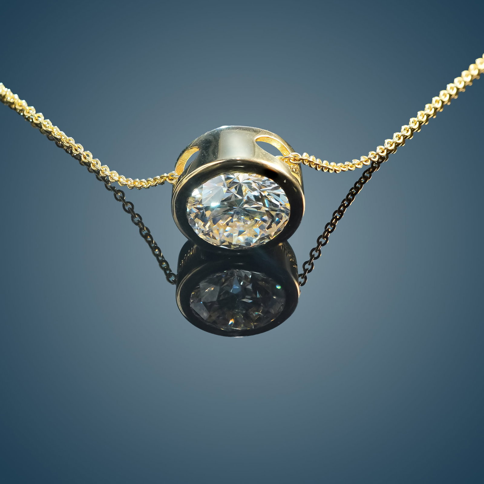 14K Gold and 2.06ct Diamond Pendant Necklace (1 of 6)