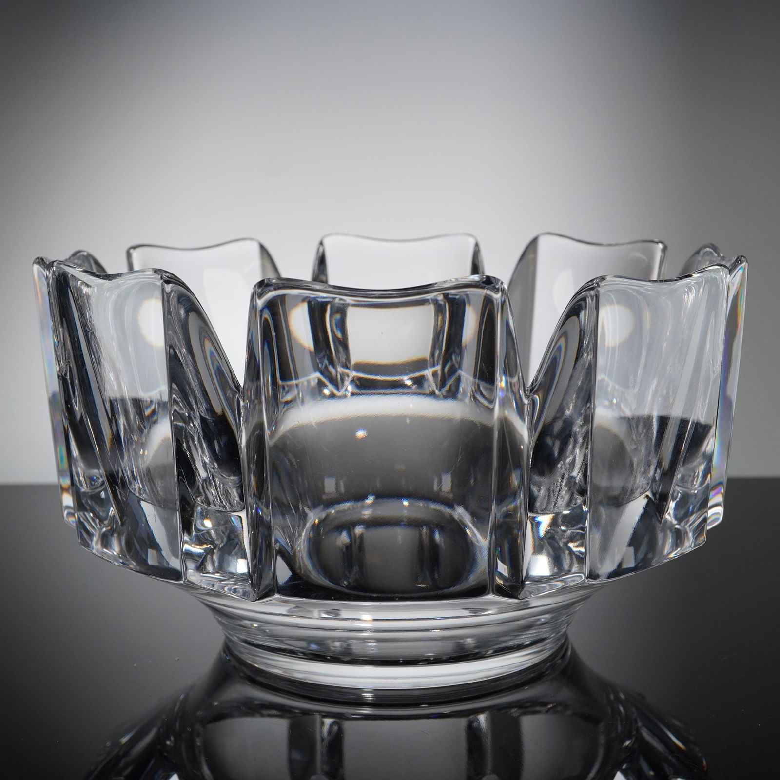 Orrefors Large Crystal Corona Bowl (1 of 4)