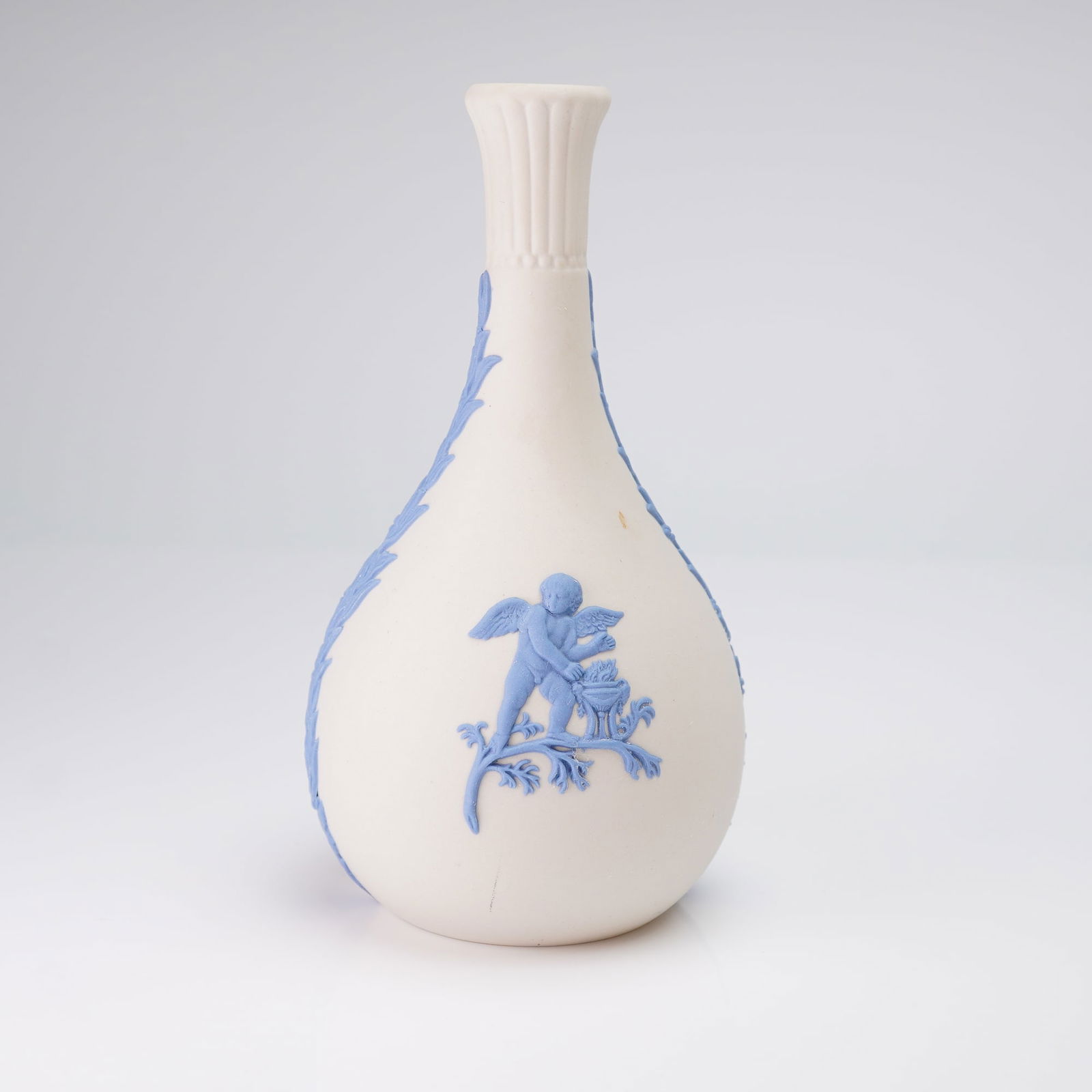 Wedgwood Jasperware White and Blue Bud Vase (1 of 5)