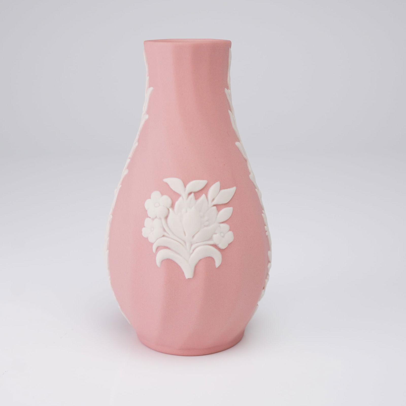Wedgwood Pink Jasperware Fluted Bud Vase (1 of 5)