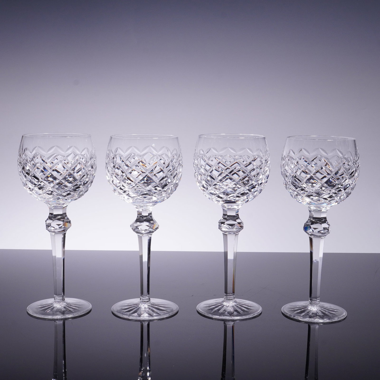 4pc Waterford Powerscourt Crystal Claret Wine Glasses (1 of 4)