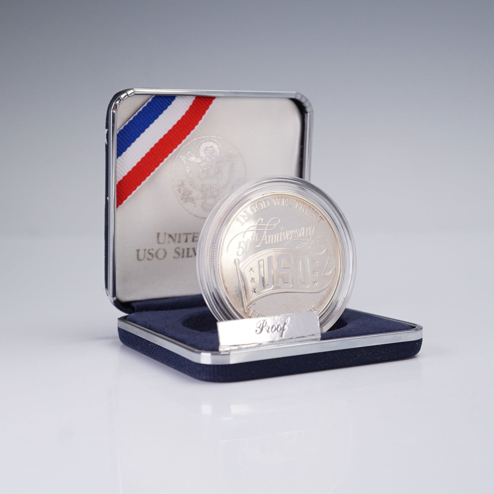 1991-S U.S. 50th Anniversary USO Silver Proof Dollar (1 of 4)