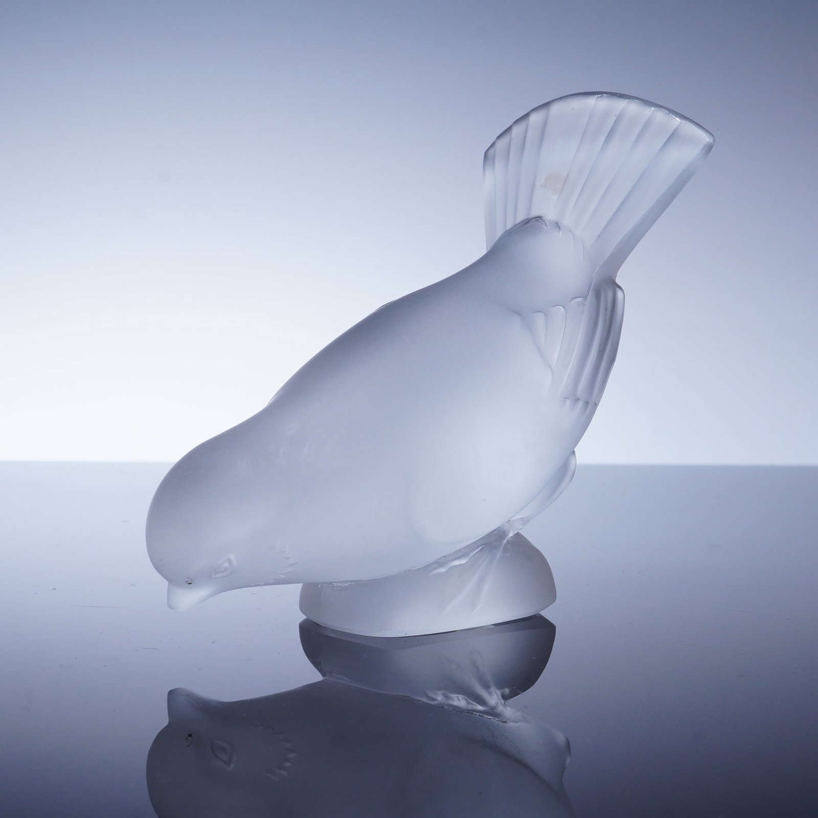 Lalique Frosted Crystal Figurine, Sparrow (1 of 4)