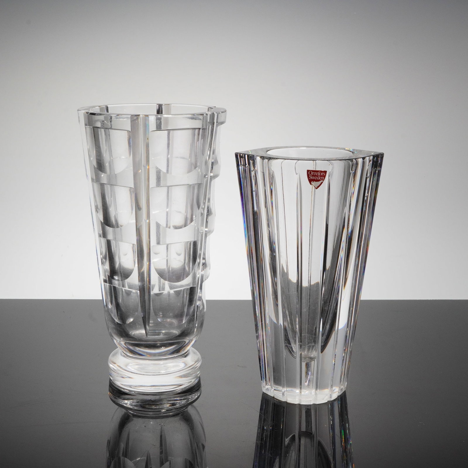2 Orrefors Crystal Vases incl. Thousand Windows Simon Gate (1 of 8)