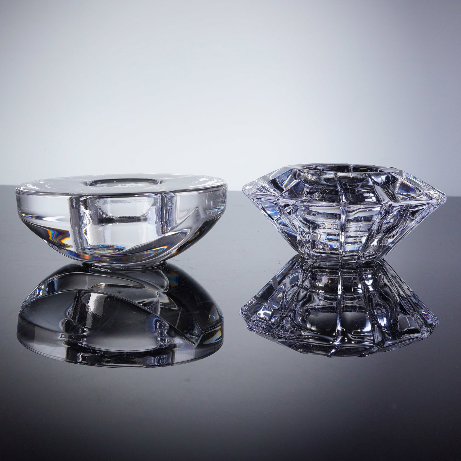 2pc Orrefors Crystal Votive Candle Holders (1 of 5)