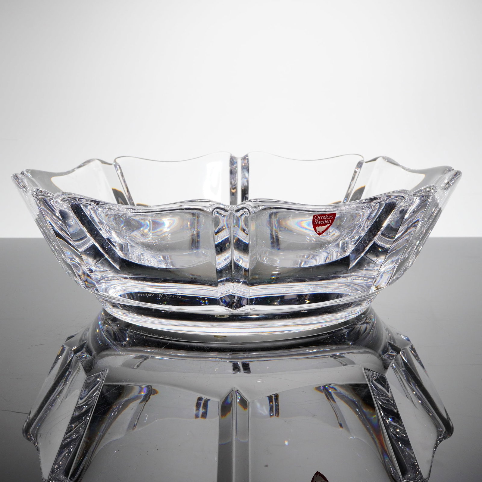 Orrefors Crystal Corona Bowl Designed by Lars Hellsten (1 of 5)
