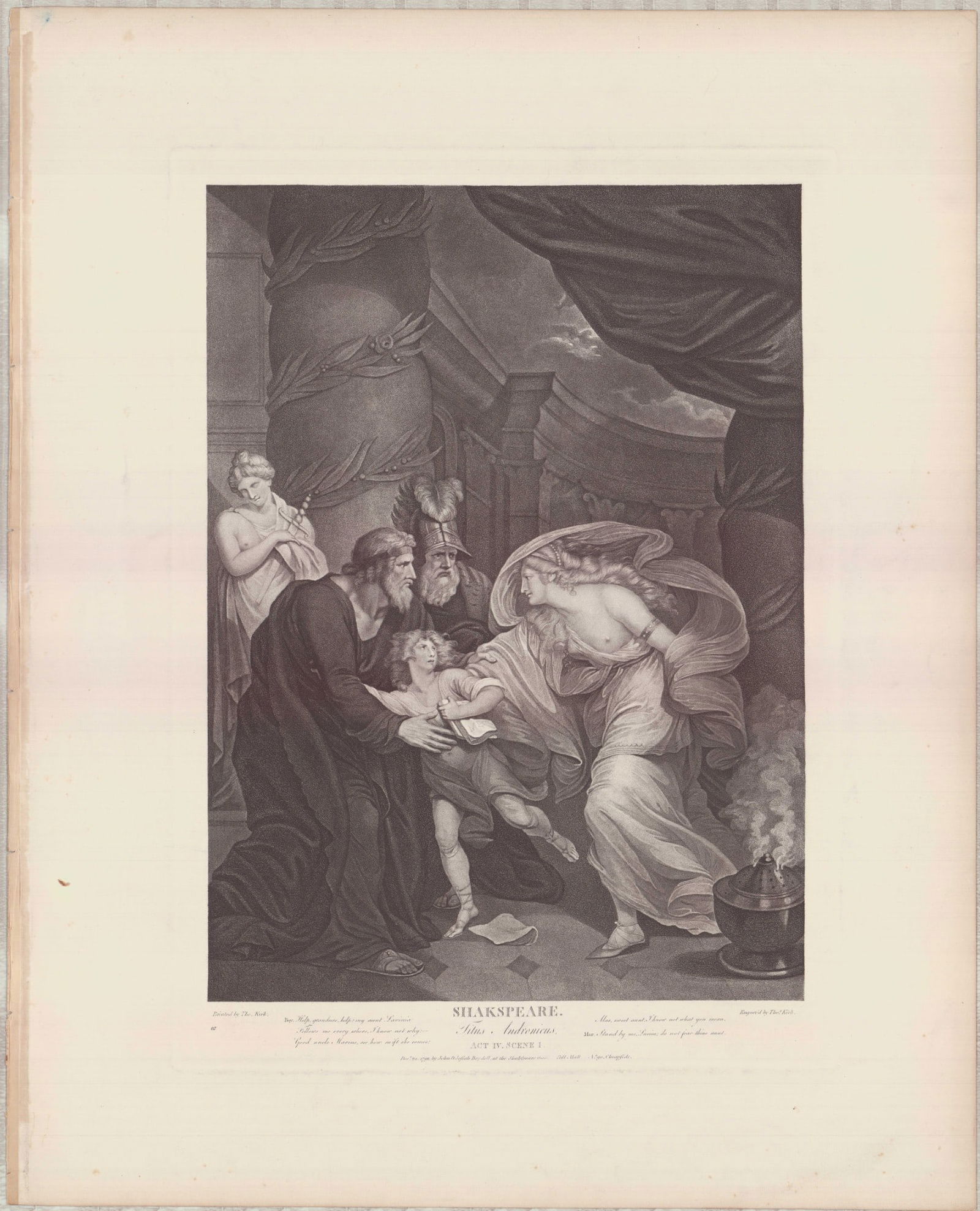 Thomas Kirk Engraving Titus & Andronicus Boydell Gallery 1795 (1 of 1)