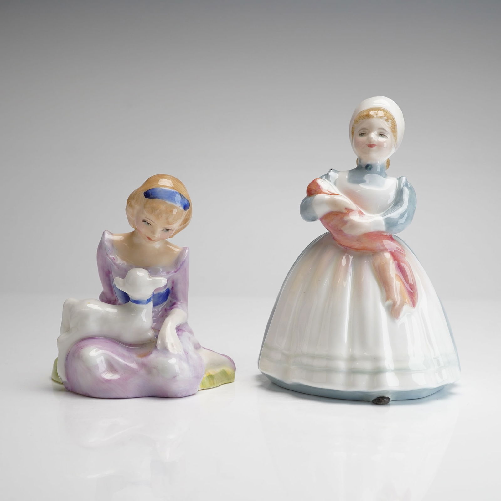 2pc Royal Doulton Figurines Rag Doll and Mary Had a Little Lamb (1 of 3)
