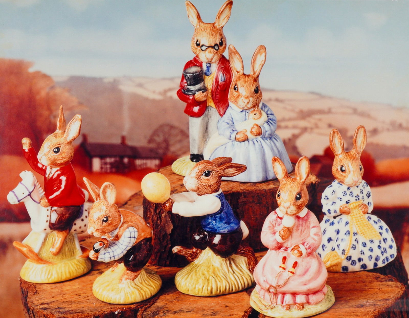 Royal Doulton Bunnykins Family Framed Poster Photograph Tableau (1 of 4)