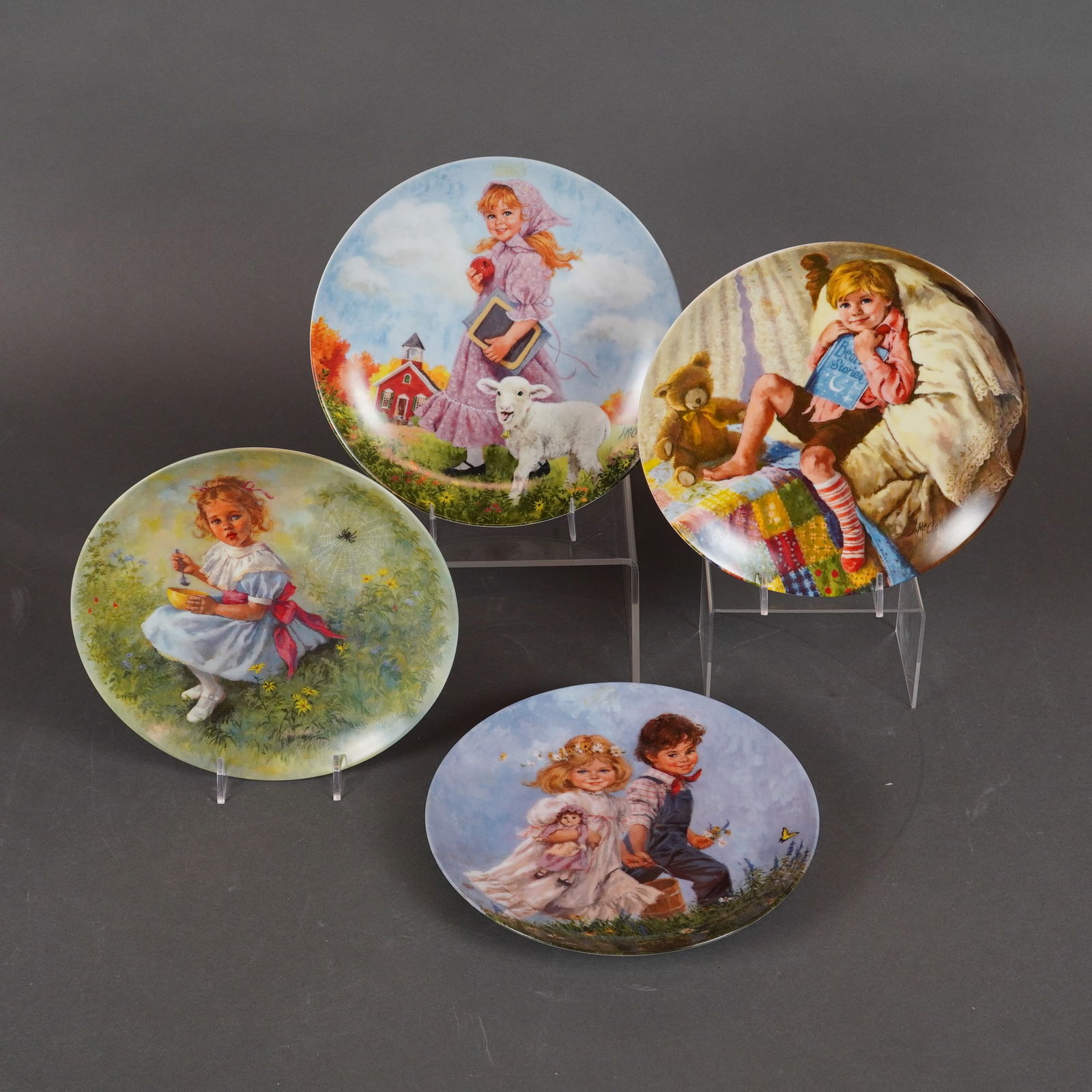 4 Reco Collector Plates Mother Goose Series John McClelland 1985 (1 of 4)