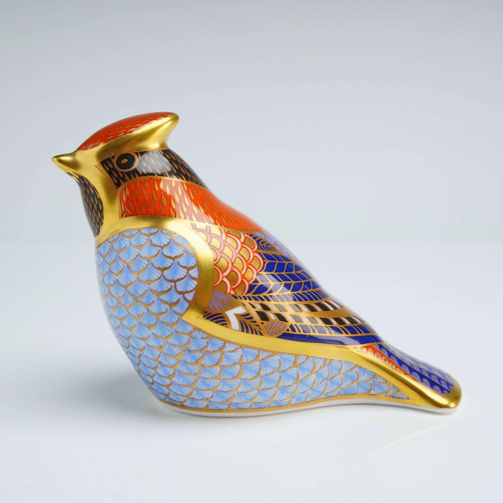 Royal Crown Derby Paperweight, Waxwing Bird (1 of 5)