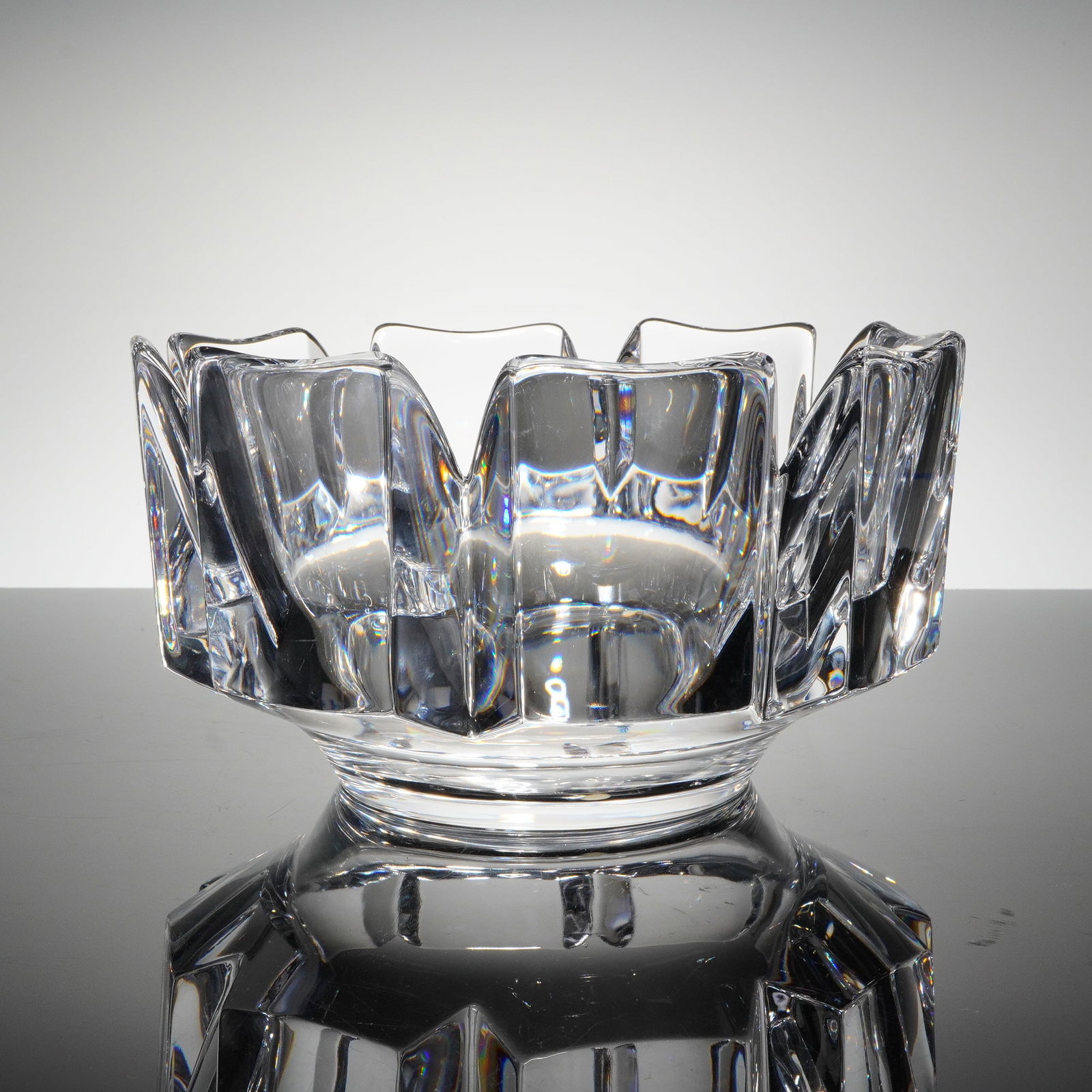 Orrefors by Lars Hellsten Crystal Corona Bowl (1 of 5)