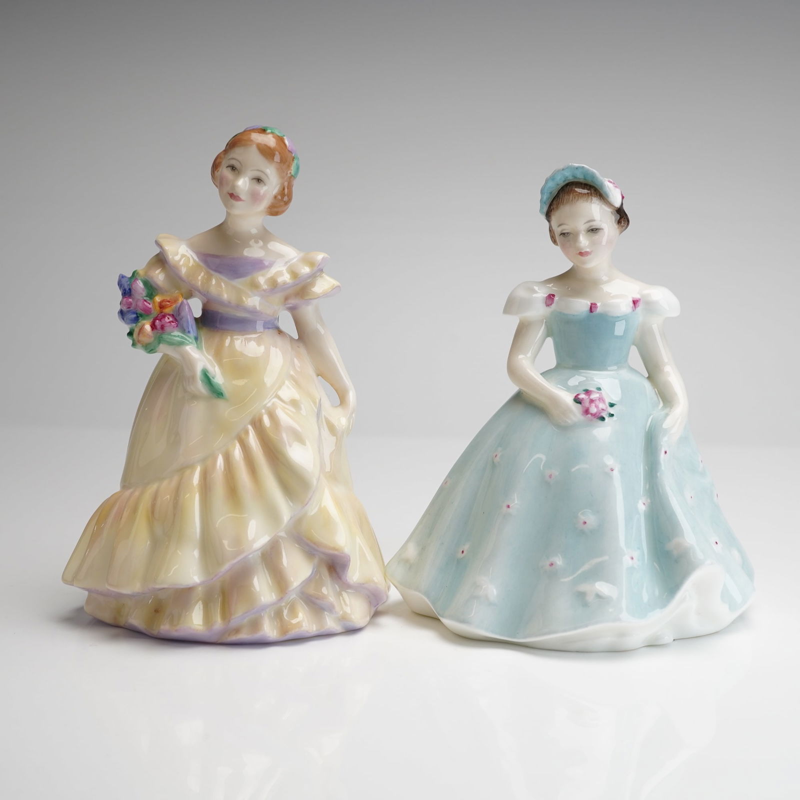 2pc Royal Doulton Figurines The Bridesmaid HN2148 and HN2196 (1 of 3)