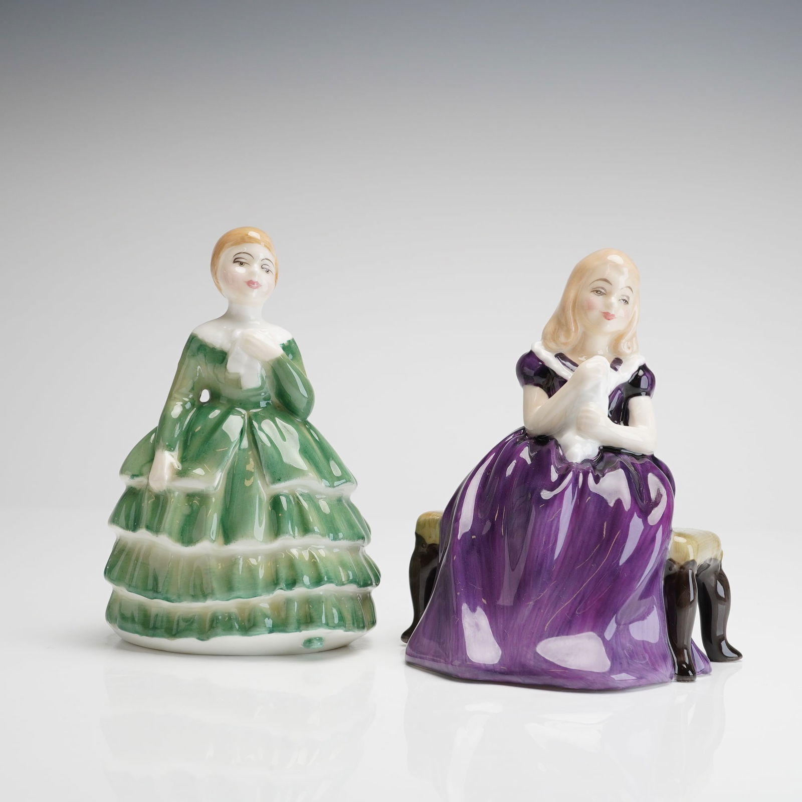 2pc Royal Doulton Porcelain Figurines Affection HN2236 and Belle HN2340 (1 of 3)