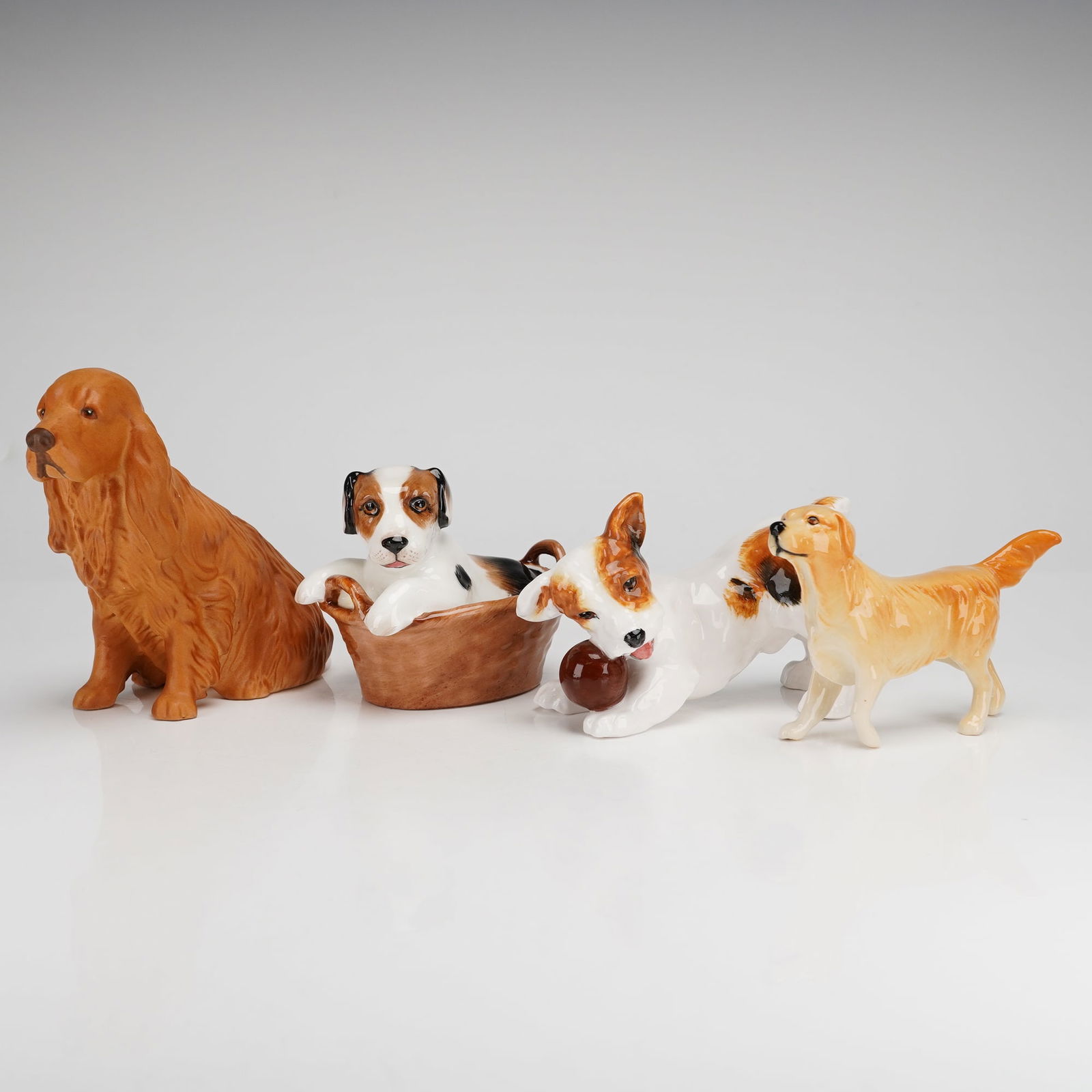 4pc Royal Doulton and Beswick Pottery Dog Figurines (1 of 4)