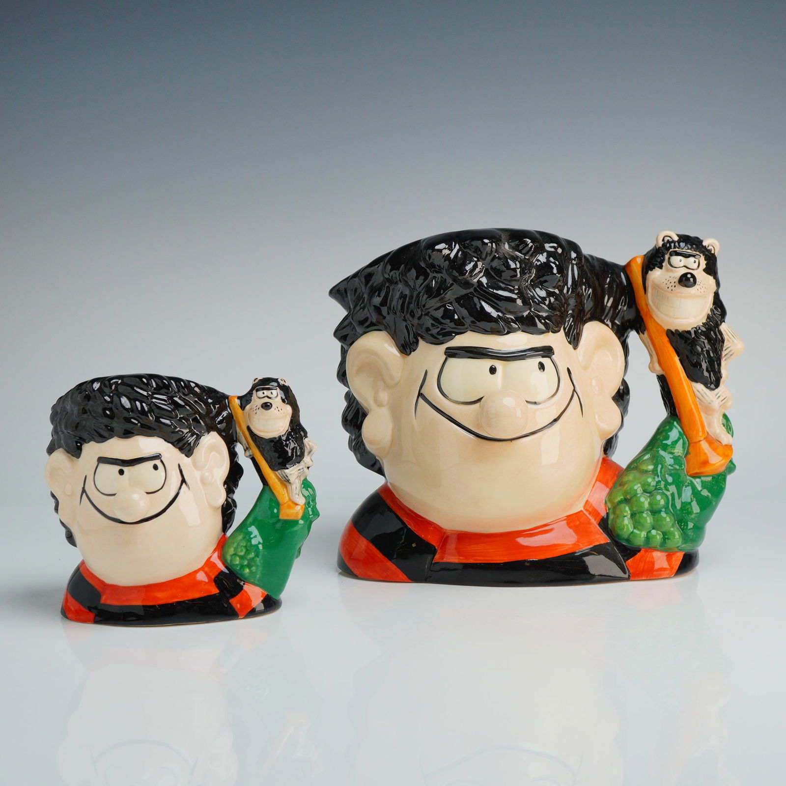 Two Royal Doulton Character Jugs, Dennis and Gnasher D7005, D7033 (1 of 4)