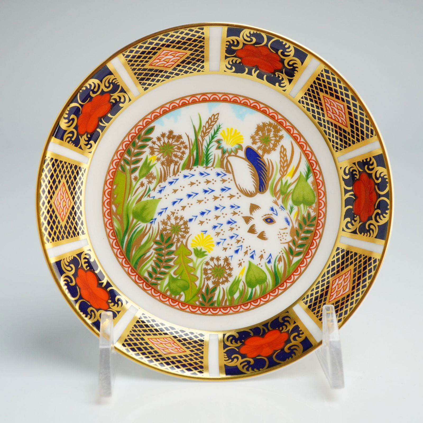 Royal Crown Derby Tray, Old Imari Rabbit 1999 Year - First Edition (1 of 4)