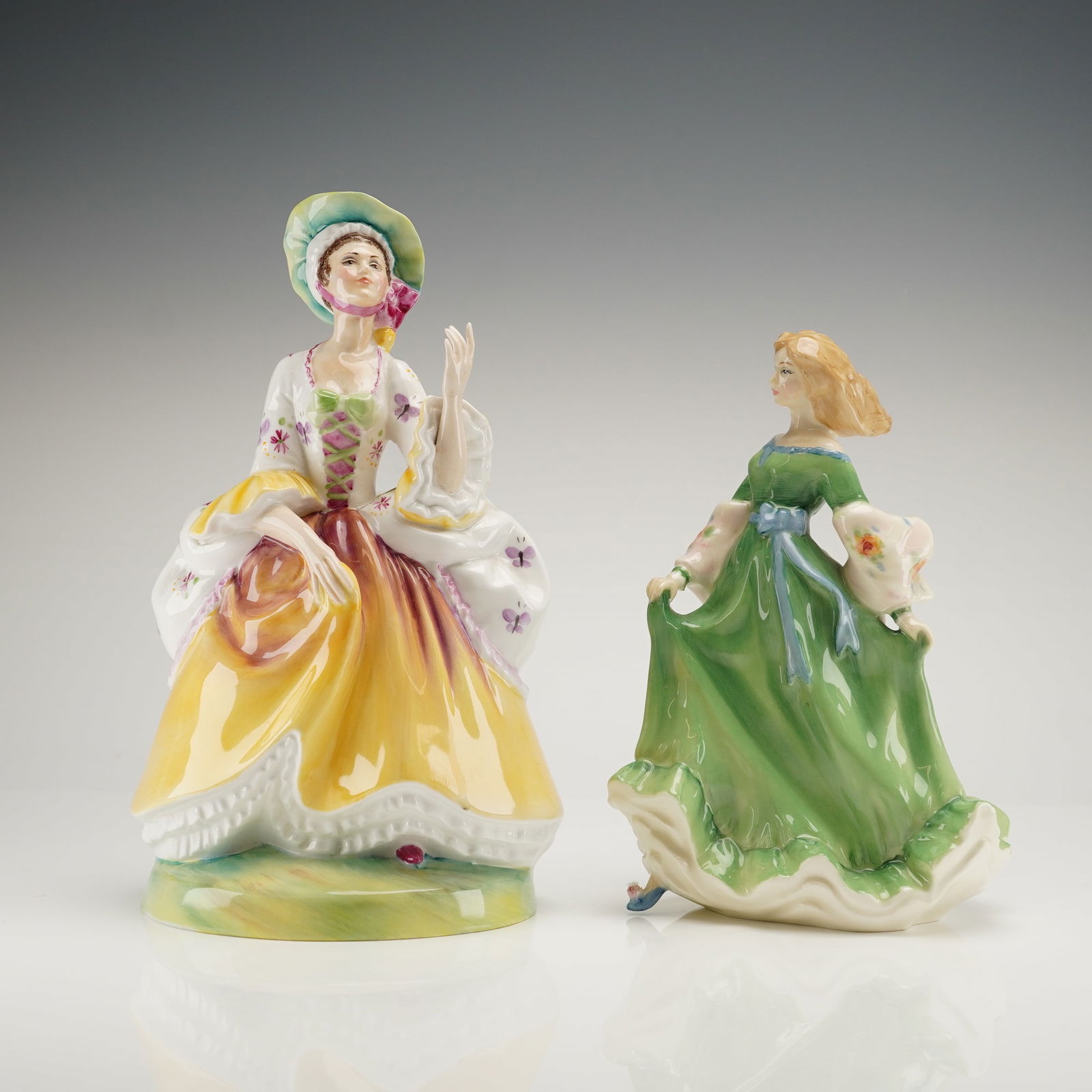 2 Figurines Spring Serenade & Peg Woffington RD & Ceramic (1 of 3)