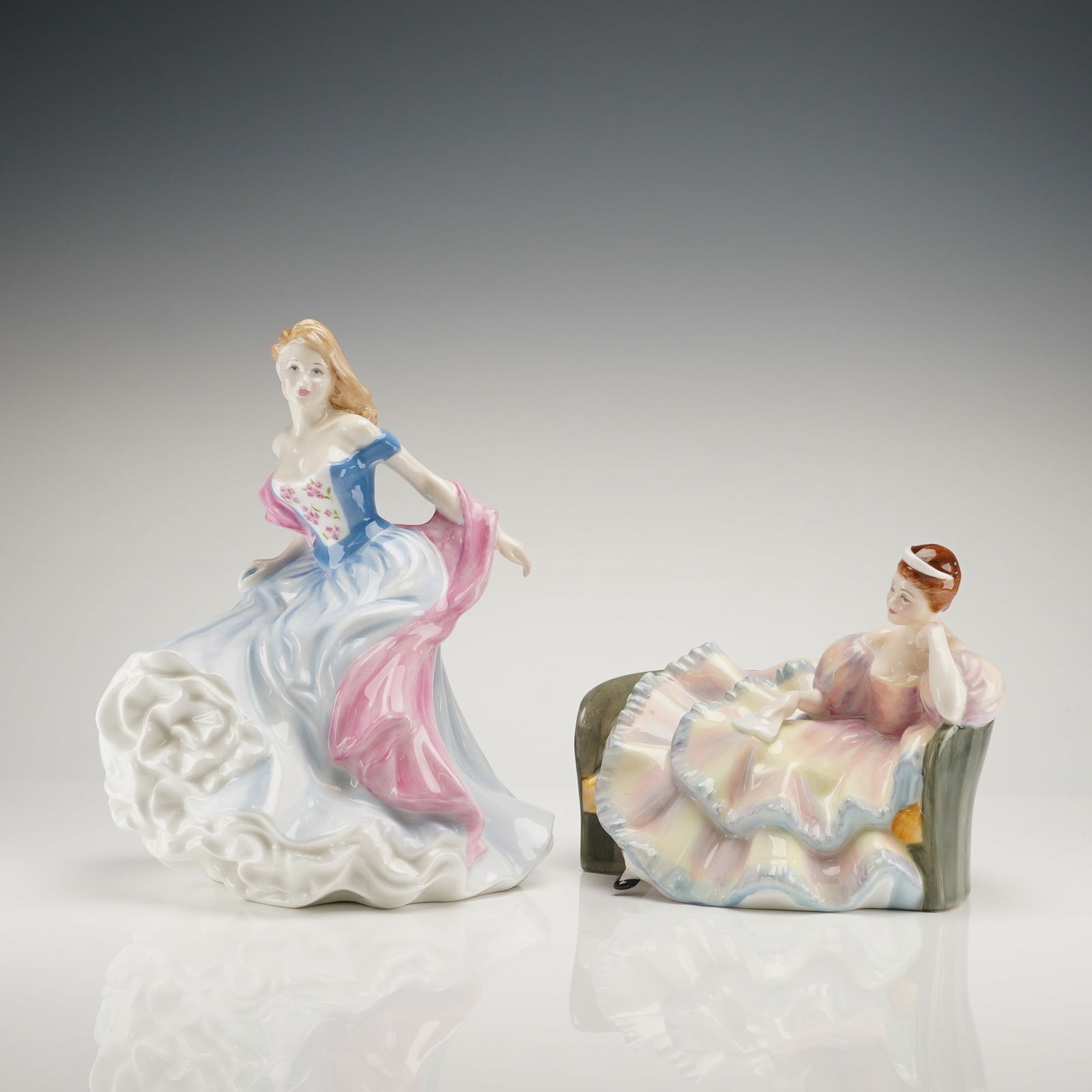 Royal Doulton Porcelain Figurines, The Dance and Coquette (1 of 3)
