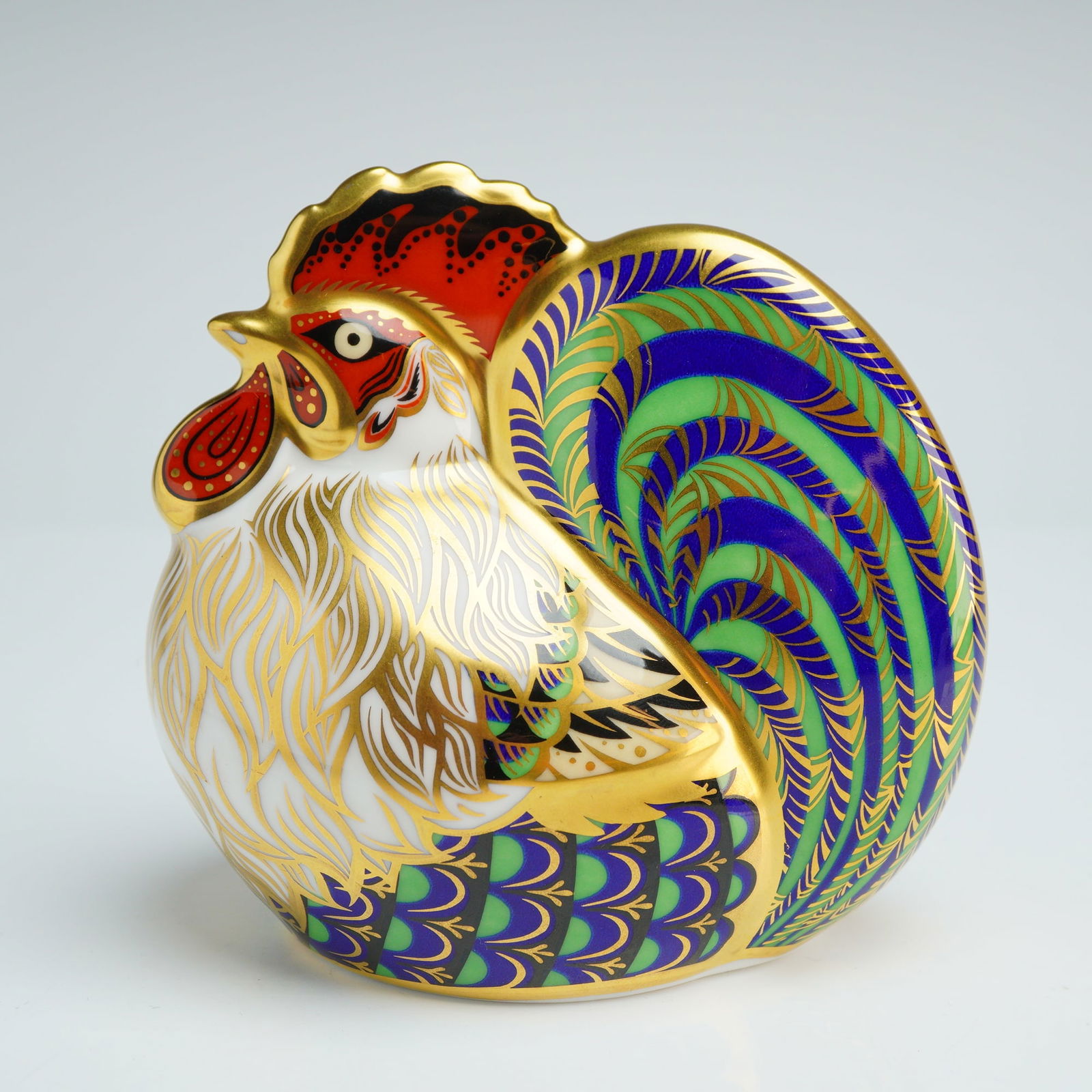 Royal Crown Derby Paperweight, Farmyard Cockerel, Signed (1 of 4)