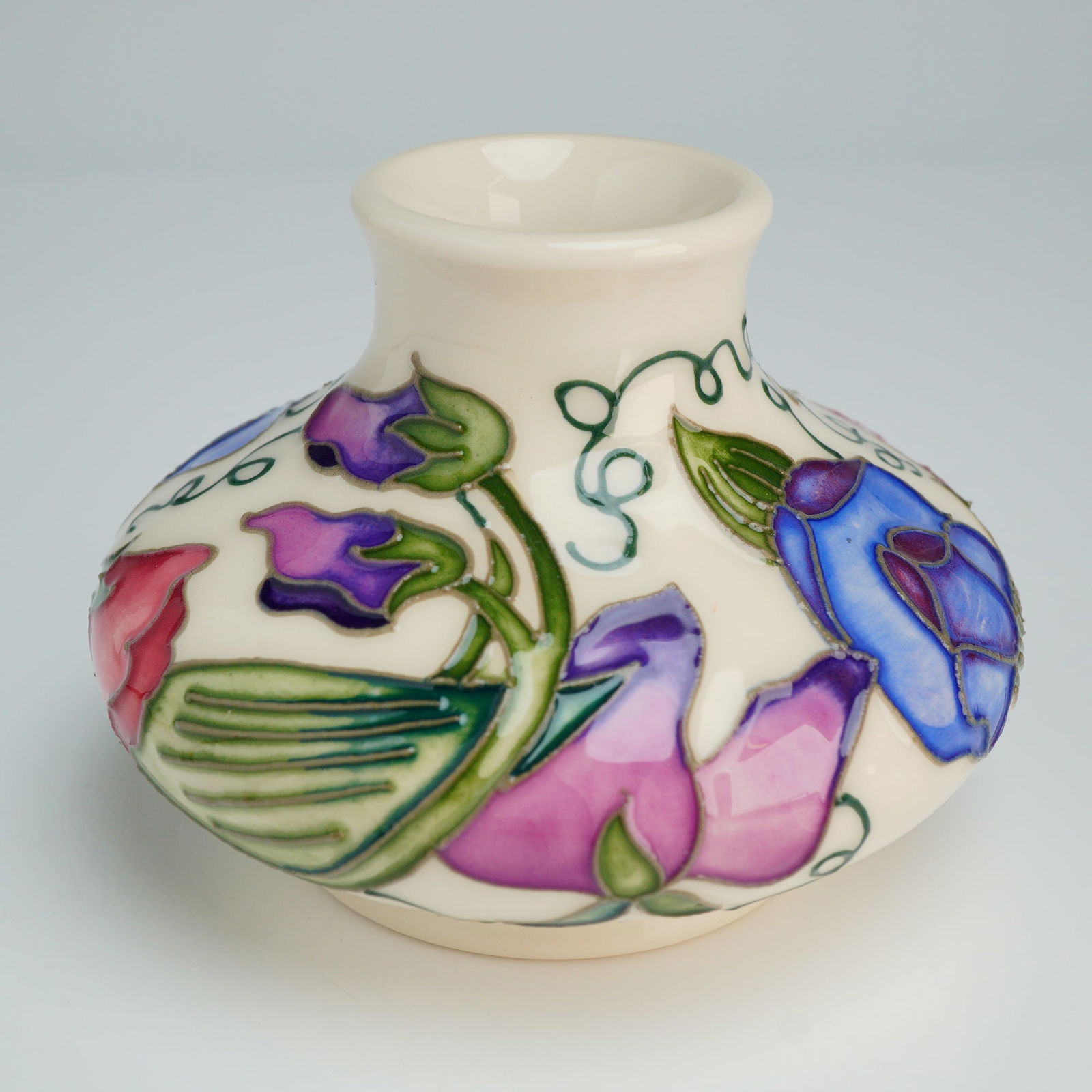 A Moorcroft Pottery by Nicola Slaney Squat Vase, Sweetness (1 of 4)