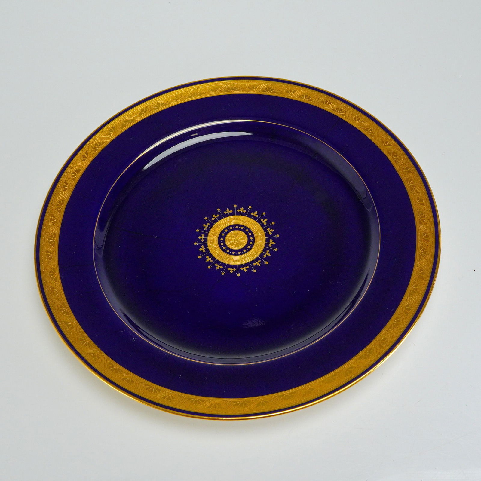 Mintons by Davis Collamore & Co. Cobalt and Gilt Plate (1 of 5)