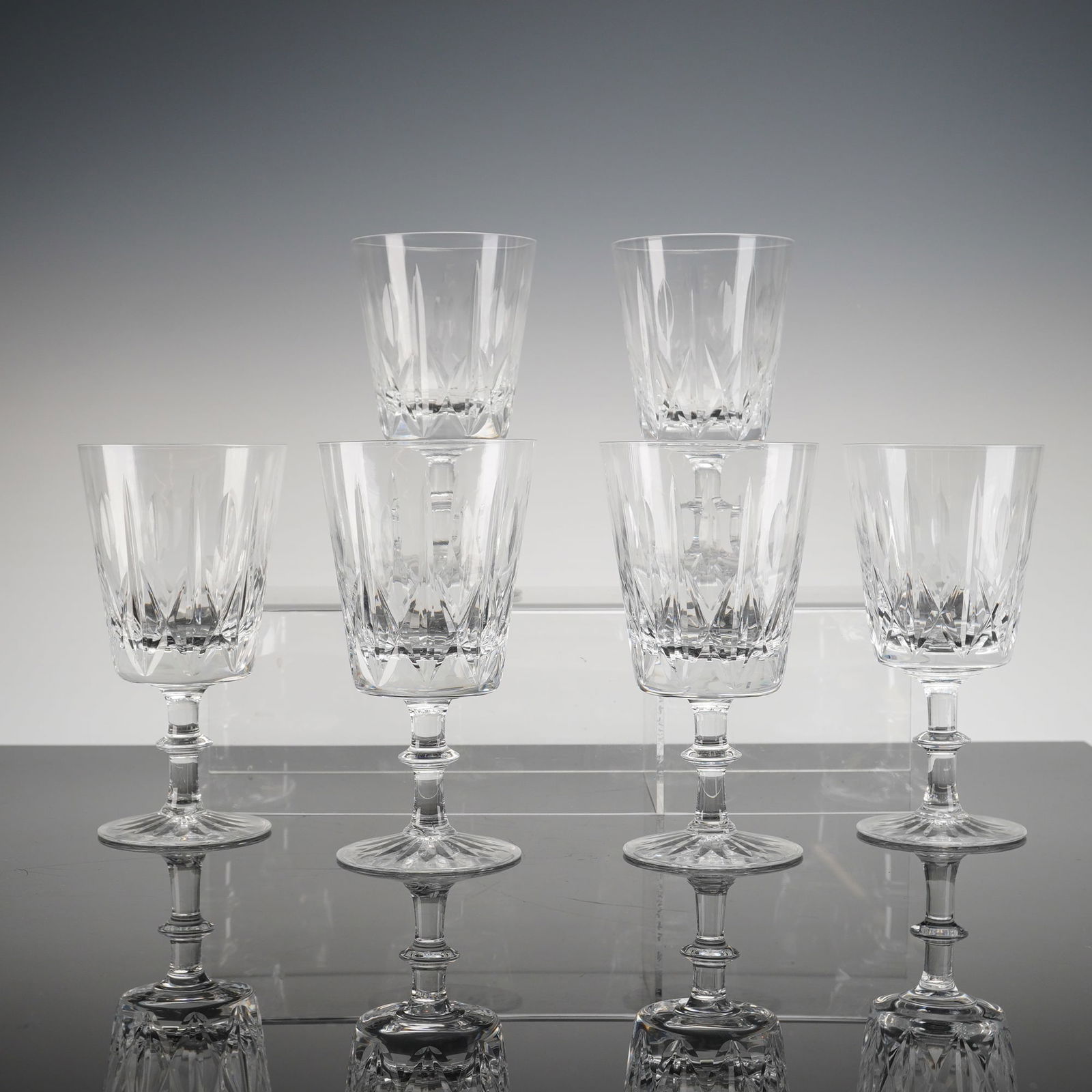 6pc Royal Brierley Crystal Ascot Water Goblets (1 of 4)