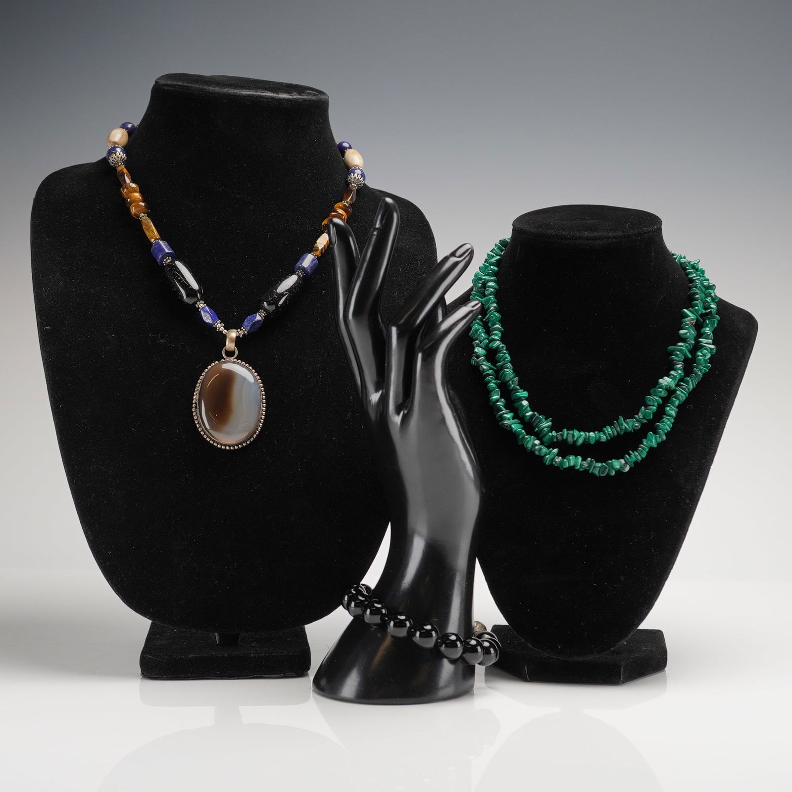 A Trio of Modern Stone and Sterling Silver Jewelry (1 of 5)