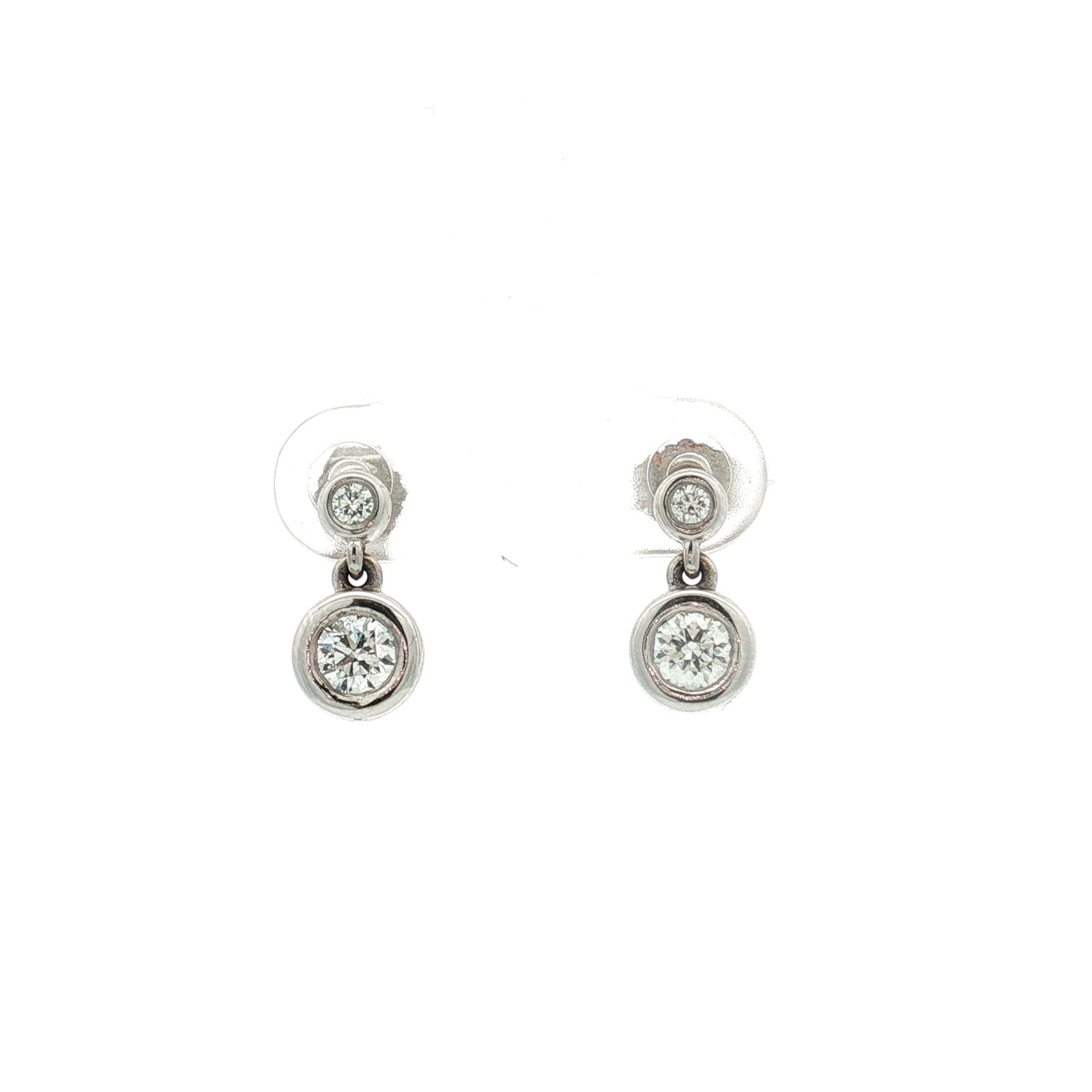 Pair of 14K White Gold and 0.75ctw Diamond Drop Earrings (1 of 6)